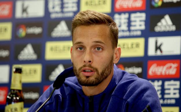 Sergio Canales durante su rueda de prensa de este viernes en Zubieta.