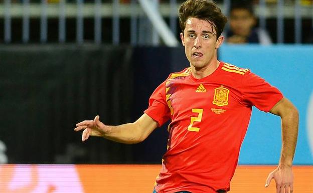 Odriozola, en un partido con La Roja/AFP