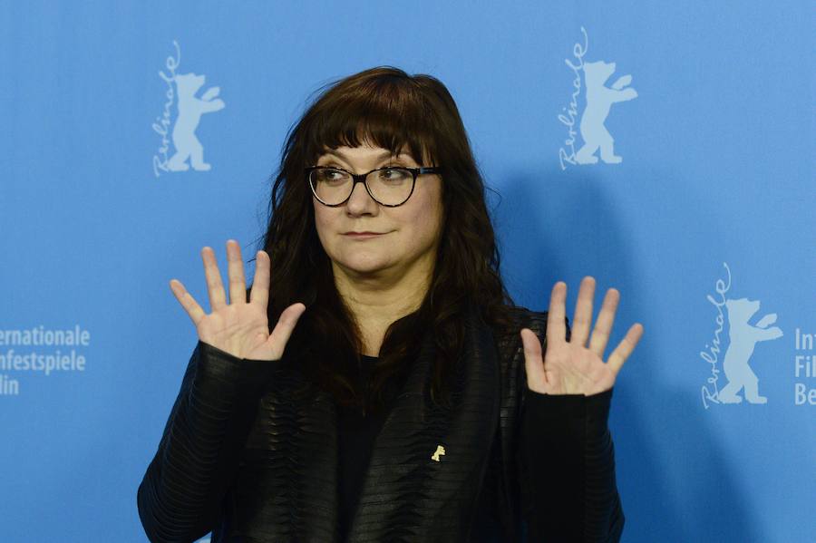 Isabel Coixet , directora española de cine, posando en la Berlinale.