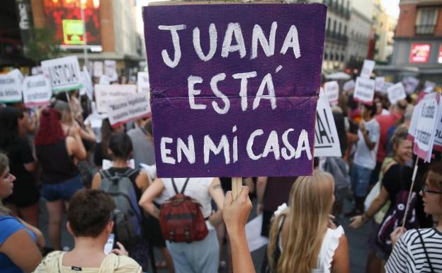 Concentración en Madrid bajo el lema 'Todas somos Juana'.