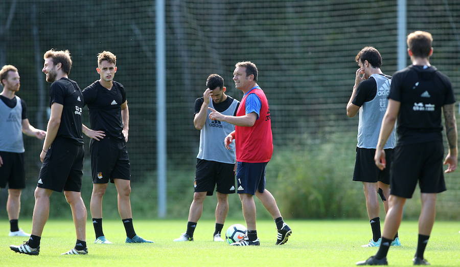 Entrenamiento de la Real Sociedad en Zubieta.