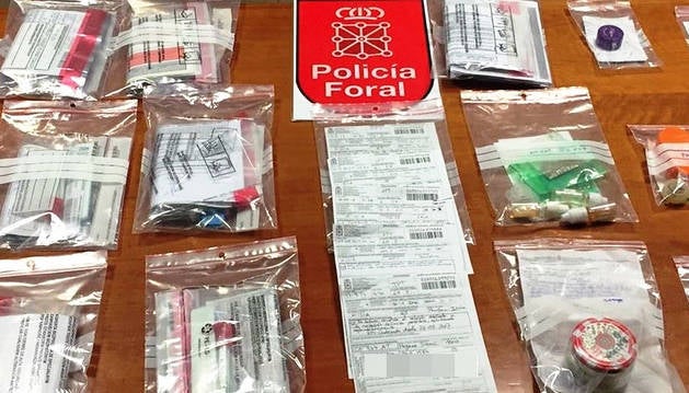 Material incautado en los controles realizados por Policía Foral en Bera.