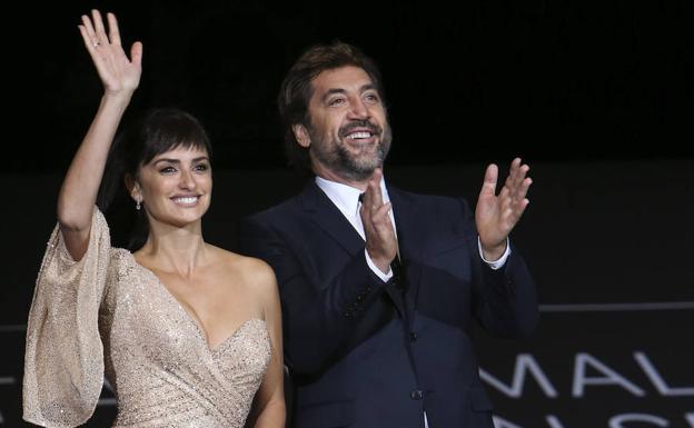 Penélope Cruz y Javier Bardem en Donostia./