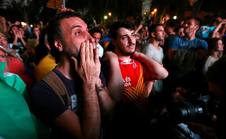 Del júbilo a las lágrimas entre los independentistas