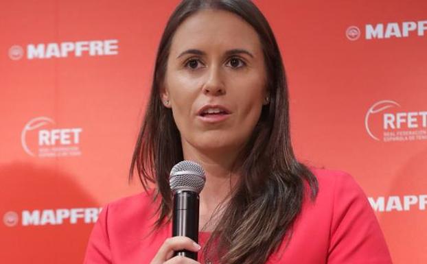 Anabel Medina, durante la presentación como capitana. /Efe