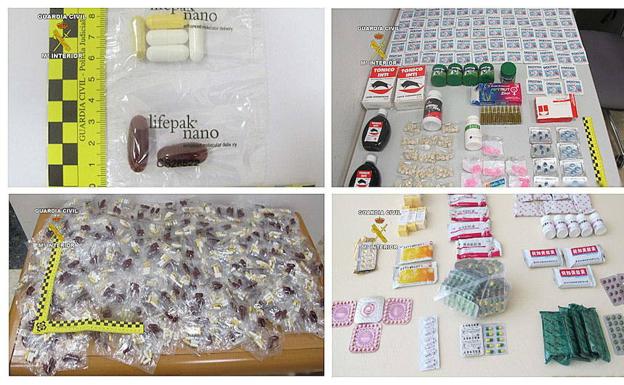 Imágenes de medicamentos falsos. /