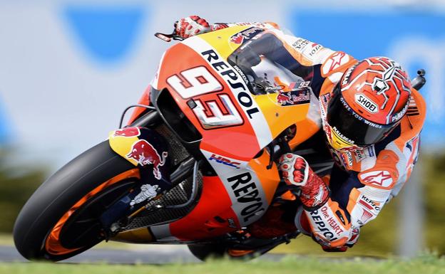 Marc Márquez, en una carrera. /Afp