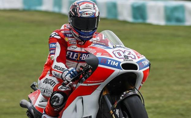Andrea Dovizioso celebra la victoria. /Afp