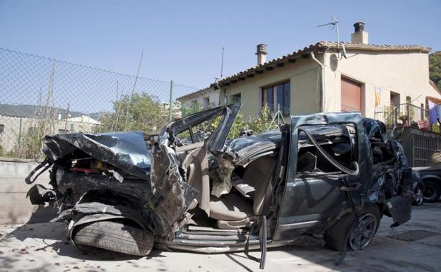 Cuatro jóvenes murieron el 14 de octubre en un accidente en Molló (Gerona)./Efe