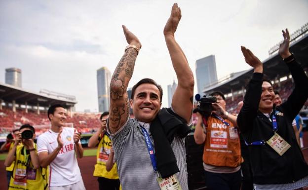 Fabio Cannavaro, cuando dirigía al Tianjin. /EFE