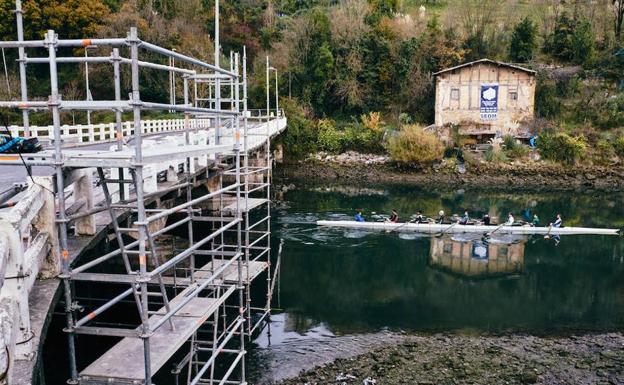 Las obras en el puente de Astiñene /Usoz