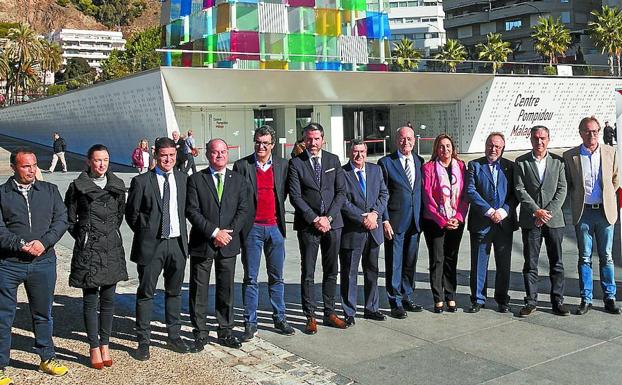 La presentación de la salida de la Vuelta a España, ayer en Málaga. /ÁLVARO CABRERA