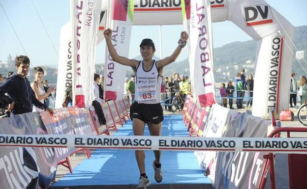 Juanjo Igarzabal, ganador de la Trail Hiru Mendi de Donostia del pasado año /P. Martínez