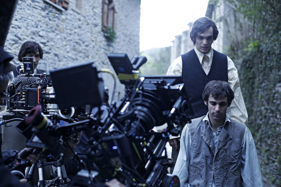 'Handia'-ko protagonistak, grabaketa lanetan/