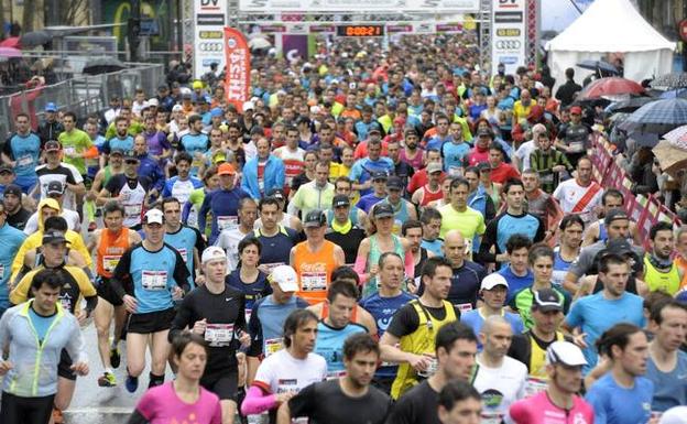 Participantes en la Media maratón celebrada el pasado 2 de abril de 2017. /Pedro Martínez