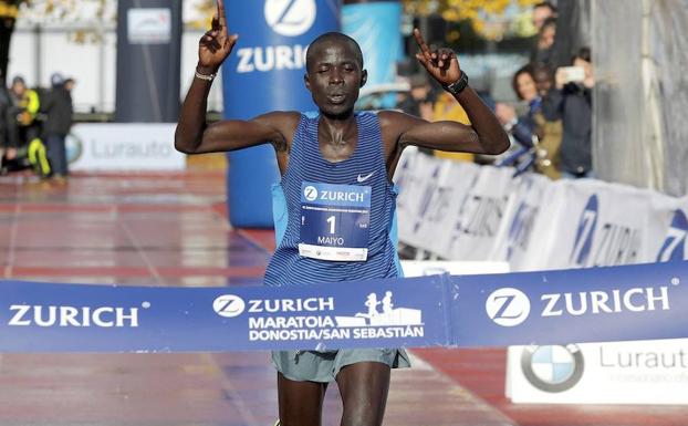 Hosea Kiprono Maillo keniarrak irabazi zuen azaroan korritu zen Donostiako maratoia-/EFE