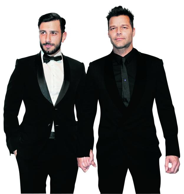 El pintor Jwan Yosef y el cantante Ricky Martin son pareja desde hace dos años. / AFP