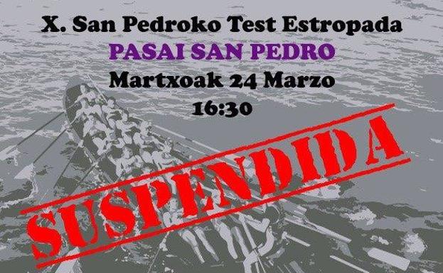 El cartel de la edición de este sábado, suspendida debido al temporal.