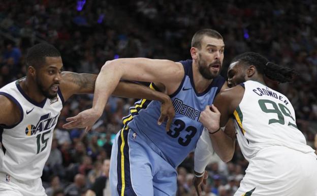Marc Gasol, durante el partido. /Efe