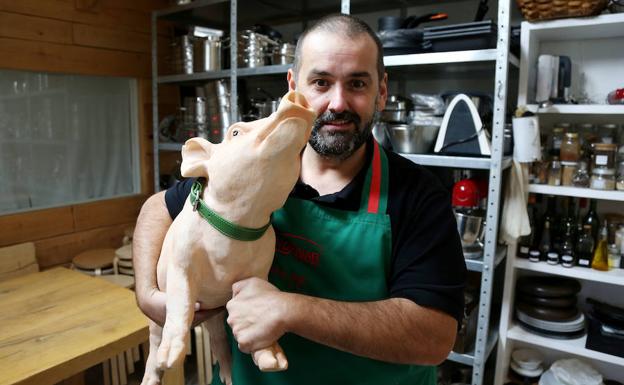 David de Jorge, en el plató de Lasarte-Oria. /LUSA