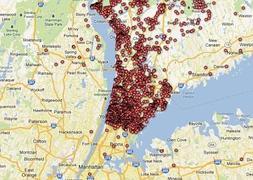 Mapa publicado por 'Journal News'./