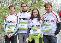 Los cuatro participantes del equipo 'Amahoro'. :: TECNUN/