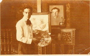 Fotografía de David Alvarez en su estudio de Tolosa, imagen correspondiente al año 1926./
