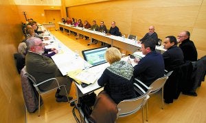 Los miembros del Consejo Asesor de Planeamiento Urbano en su cita de ayer en Ficoba. ::
F. DE LA HERA/