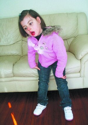 Magali. Su mejoría le permite mantenerse en pie./