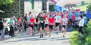 Parte hartzaileak probaren hasieran Endoiatik aterata. ::
ANDER SALEGI/