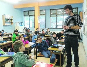 Talleres. Alumnos de 5ª de Primaria de La Salle en una clase./