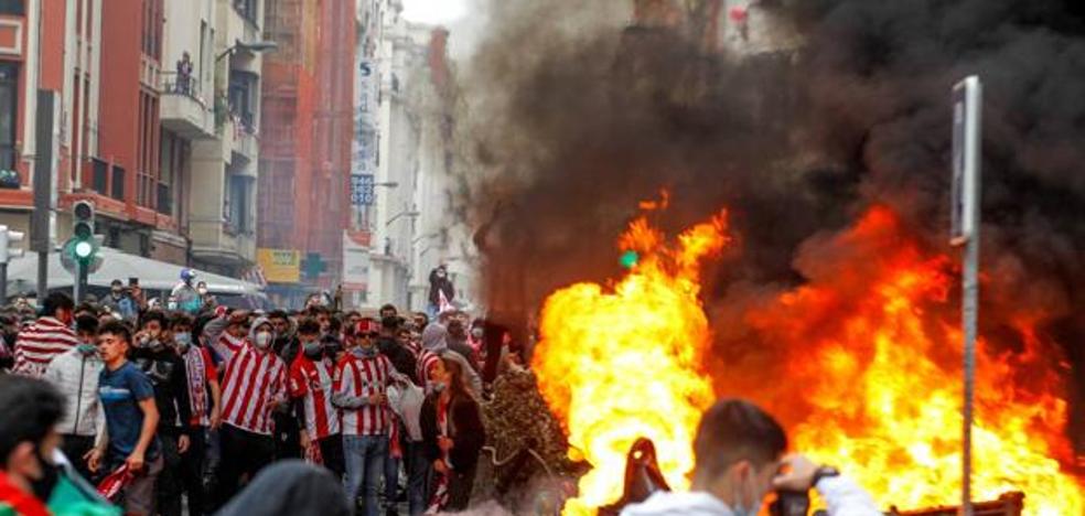 Seguridad ordenó retirar a los antidisturbios en los graves altercados del sábado en Bilbao