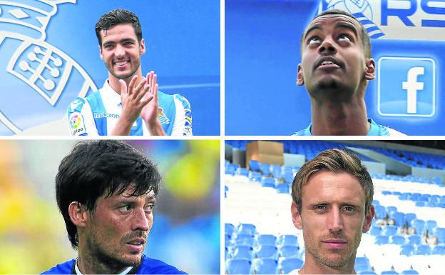 Merino, Isak, Silva y Monreal, cuatro de los fichajes más representativos de la Real Sociedad con el sello de Roberto Olabe./