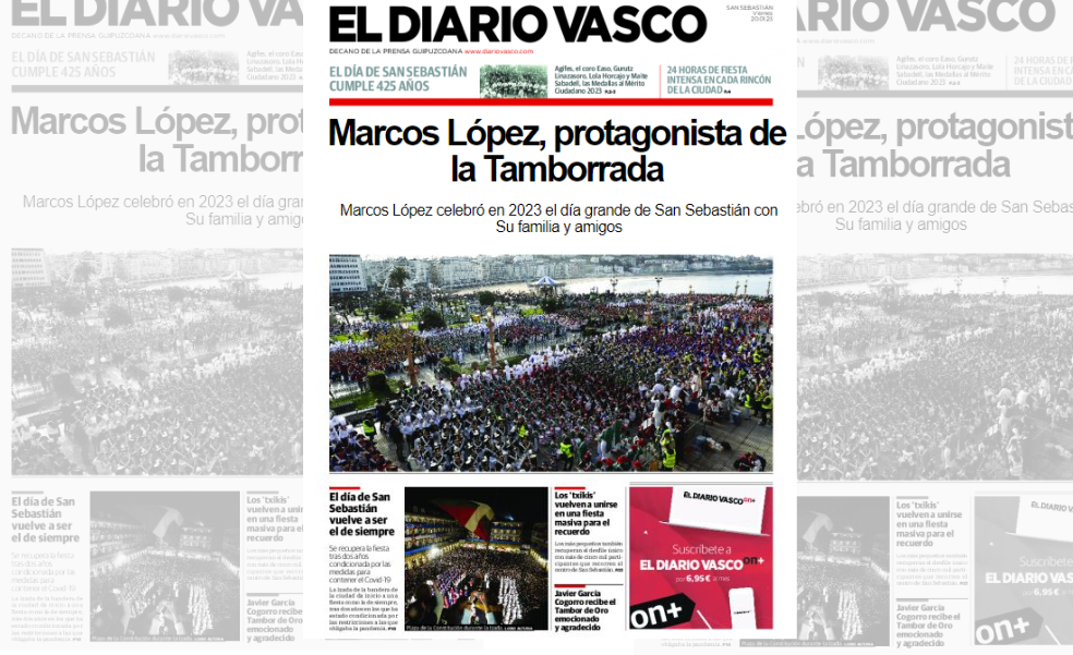 Tu portada de recuerdo de la Tamborrada