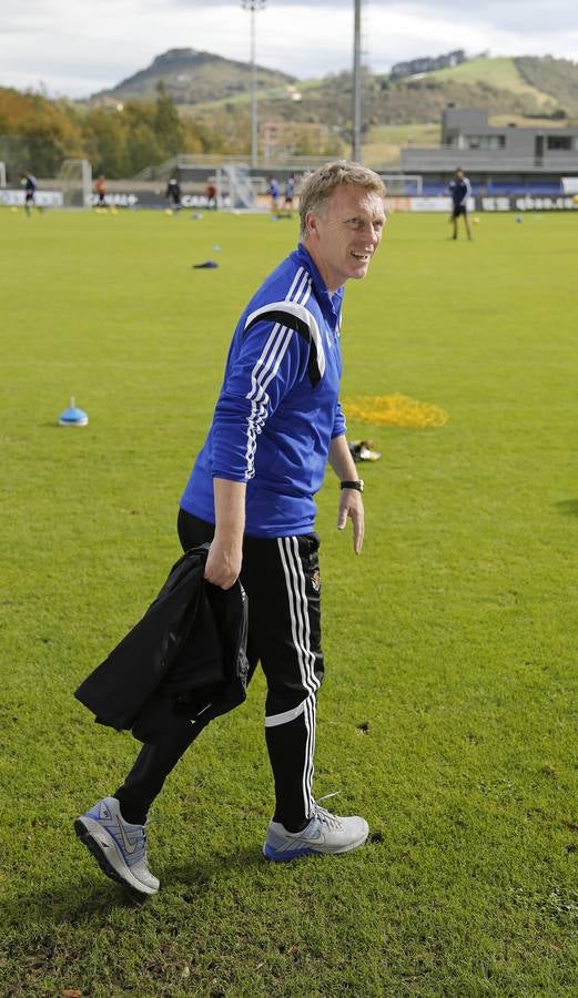 Moyes presencia el entrenamiento de este jueves