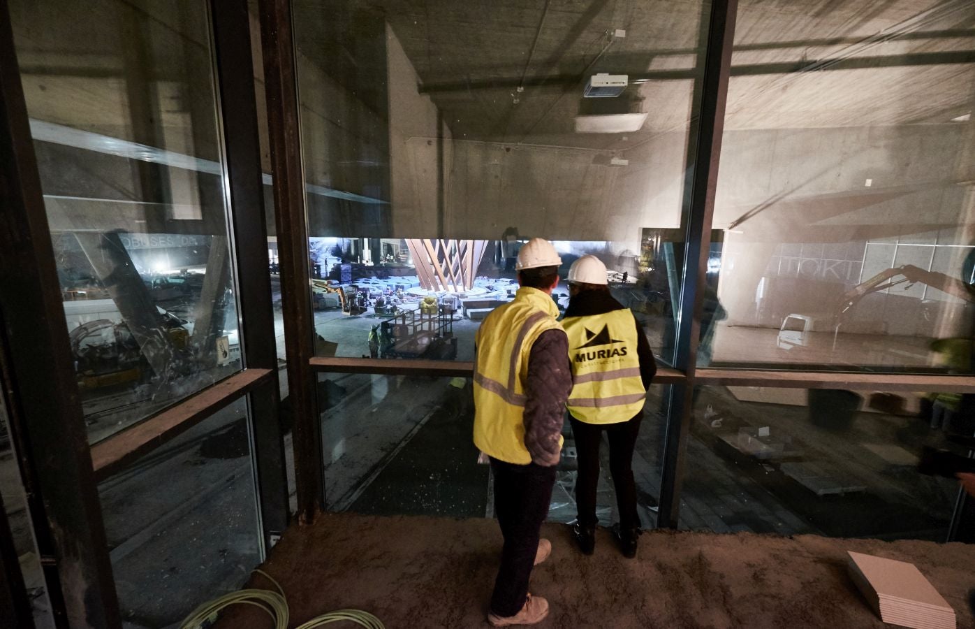 Visita a las obras de la nueva estación de autobuses de Donostia
