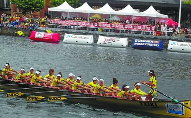 Hondarribia e Hibaika se llevaron ayer la V Bandera Orio Kanpina