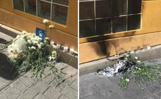 Queman una foto y flores del homenaje a Miguel Ángel Blanco en Getafe