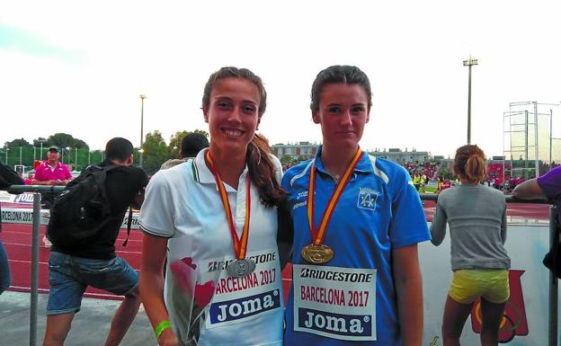 María Mujika y Teresa Errandonea, doblete en 100 m vallas