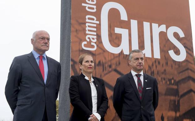 Urkullu reconoce la lucha por la libertad de los exiliados en Gurs