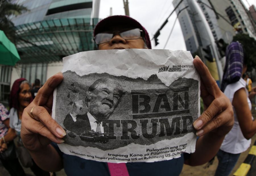 Protestas por la llegada de Trump a Filipinas