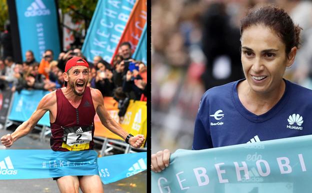 Carles Castillejo y Aroa Merino reinan en la la Behobia- San Sebastián