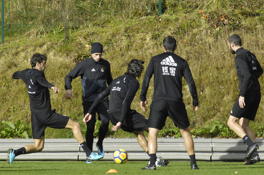 La Real entrena pensando en el derbi contra el Athletic
