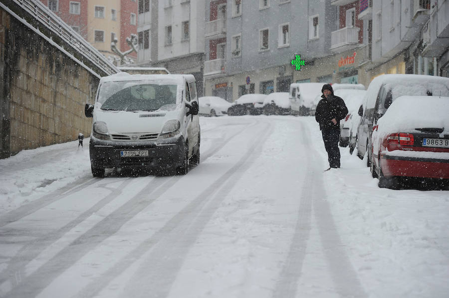 Eibar, bajo la nieve