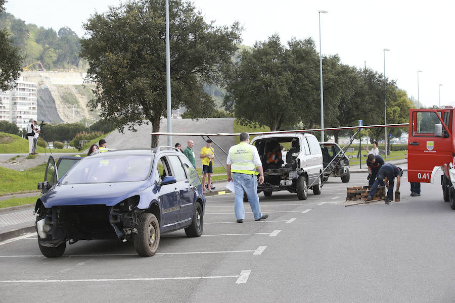 Simulacro de accidente en el aeropuerto de Hondarribia