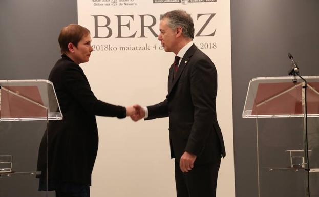 Urkullu y Barkos pactan un liderazgo compartido para la nueva etapa sin ETA