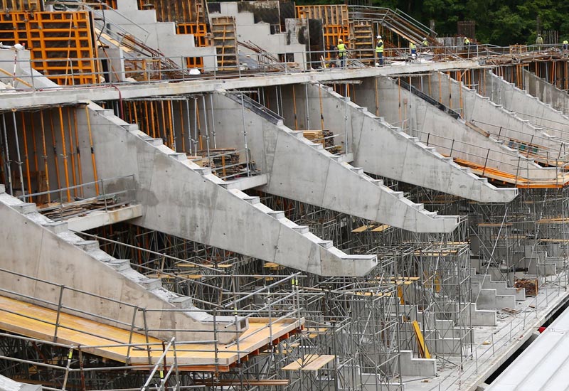 Avanzan las obras en la grada Aitor Zabaleta
