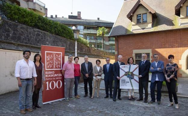 Eusko Ikaskuntza celebra su centenario con un congreso en otoño en Baiona, Vitoria, Pamplona, Bilbao, Donostia y Oñati