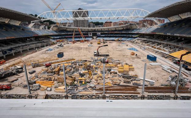En las entrañas de la grada Aitor Zabaleta