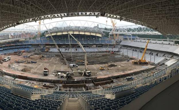 La tercera cercha de Anoeta, en marcha